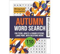 Autumn Harvest Word Search Book: Large Print Autumn Puzzle Book for Adults • Fall Recipes, Seasonal Ingredients, Seasonal Produce, Fall Ingredients • 110 Puzzles, 8.5 x 11, Large Print