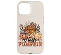 Autumn Hello Pumpkin Design. Woman Fall Custodia per iPhone 15
