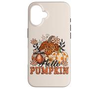 Autumn Hello Pumpkin Design. Woman Fall Custodia per iPhone 16