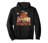 Autumn Hello Pumpkin Design. Woman Fall Felpa con Cappuccio
