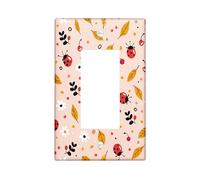 Autumn Ladybug - Piastre di protezione per interruttore della luce/coperchi di uscita, fogli rossi e gialli per accenti da parete, piastre termoplastiche, dimensioni standard semplici a
