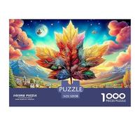 Autumn Leaf TreeJigsaw Puzzles for Adults Featuring 1000 Advanced And Challenging Educational Games - These Serve As The Quintessential Gift Jigsaw Puzzles for Adults And Kids Age 12 Years Up 52x38cm