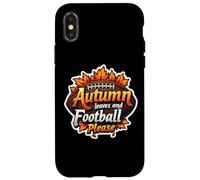 Autumn Leaves And Football Please Fan Lover Ball Ragazzi Uomo Custodia per iPhone X/XS