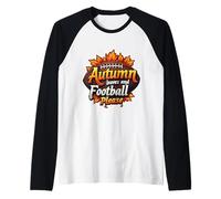 Autumn Leaves And Football Please Fan Lover Ball Ragazzi Uomo Maglia con Maniche Raglan