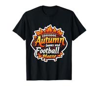 Autumn Leaves And Football Please Fan Lover Ball Ragazzi Uomo Maglietta