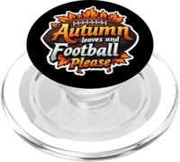 Autumn Leaves And Football Please Fan Lover Ball Ragazzi Uomo PopSockets PopGrip per MagSafe