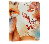 Autumn Leaves Fox - Copertina per libro sostituibile, in pelle PU, riutilizzabile, adatta per notebook da 148 x 210 mm