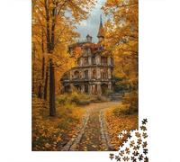 Autumn Mansion 1000 Pezzi Cartolina Premium Set Di Puzzle Sfida Del Gioco Educativo Pacchetto Valore Presente Divertente Idea Regalo 70x50cm/1000pcs