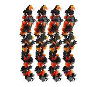 Autumn Maple Leaf Garland - 4 Pack 6ft Fall Garlands, Decorative Seasonal Foliage, Rustic Thanksgiving Holiday Accent, Vibrant Color Leaves | Flexible Design with Easy Hanging for Indoor Outdoor Patio