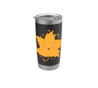 Autumn Maple Leaf gode di un biscotto Bicchiere termico in acciaio inox doppia parete