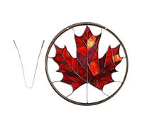 Autumn Maple Leaf Ornamento 2D Acrylic Decoration, Seasonal Party Accessories, Housewarming Wall Hanging Vibrant Fall Colors Lightweight Craft 20 x 20 cm for Indoor Outdoor Garden Living Room