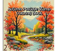 Autumn Postage Stamp Coloring Book