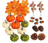 Autumn Pumpkin Table Decor, Assorted Mini Harvest Set, Creative Holiday