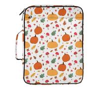Autumn Pumpkins - Custodia per 500 fogli con raccoglitore a 3 anelli, custodia per notebook a 7 tasche con custodia in rete per flussi di lavoro esecutivi