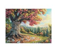 Autumn Red Leaf Big Tree Wild Nature Rural Countryside Puzzle 500 Pezzi Rompicapo Per Ragazzi Gioco Educativo Sfida Intelligenza Creativa Idea Regalo Per Figlio A Natale 500 PCS