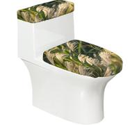 Autumn Reeds - Set di 2 copriwater con coperchio del serbatoio, elastico, per WC a forma di U e allungati, decorazione per il bagno, regalo di inaugurazione della casa