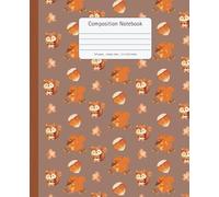 Autumn Squirrel Composition Notebook: Cute Fall Woodland Animals - College Ruled - 7.5 x 9.25 Inches - 120 Pages - School Notebook for Kids and Students