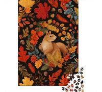 Autumn Squirrel Decorative Pattern Puzzle Impossibili 1000 Pezzi Decorazione Per La Casa. Giochi Rilassamento E Intelligence Per Adulti E Bambini Da 12 Anni 70x50cm/1000pcs