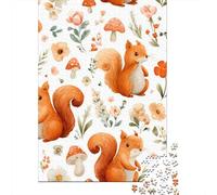 Autumn Squirrel Pattern Puzzle Impossibili 1000 Pezzi Decorazione Per La Casa. Giochi Rilassamento E Intelligence Per Adulti E Ragazzi Da 14 Anni 38x26cm/1000pcs