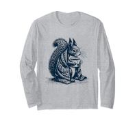 Autumn Tea Squirrel - Sweet Winter Forest Animal Maglia a Manica