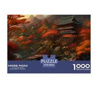 Autumn Temple Landscape Thick Cardboard Pieces Excellent for Training Memory, Concentration And Logical Thought Process 38x26cm/1000pcs