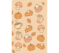 Autumn theme notebook Volume 2. 6 x 9 inches with 100 lined pages. Ideal for cozy writing and journaling. Cute little pictures of pumpkins, mushrooms ,hot cocoa and more! Ideal for work purposes