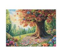 Autumn Tree Stream Forest Wild Nature Rural Puzzle 500 Pezzi Gioco Creativo Per Ragazzi Intelligenza Educativa Rompicapo Idea Regalo Per Figlio A Natale E Compleanno 500 PCS