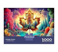Autumn Tree's Magical Glow 1000 Pezzi Puzzle Classici Per Adulti E Bambini ≥14 Anni Giochi Educativi Per Appassionati Esperti Decorazione Casa Imparo Logica Visualizzazione 52x38cm/1000pcs