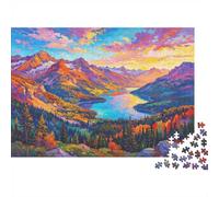 Autumn Valley Puzzle for Boy & Girl 1000 Pezzi Riciclabile Mountain River Jigsaw Puzzle Divertente e Stimolante Gioco Familiare Great Regalo Idea for Child‘s Birthday 38x26cm/1000pcs