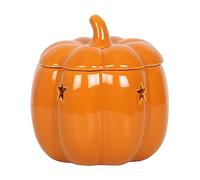 Autumn Vibes - Bruciatore di cera in ceramica a forma di zucca, ideale per Halloween e un'atmosfera autunnale accogliente, ideale per sciogliere la cera autunnale e olio di zucca - Elegante zucca in