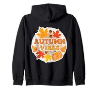 Autumn Vibes Fall Lover Leaves Citazione Dire Frase Slogan Felpa con Cappuccio
