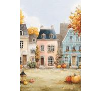 Autumn Village; A Timeless Paperback Writing Journal: A Beautiful Watercolor Diary | Fall Pumpkin Harvest Season Keepsake Notebook | Elegant Thanksgiving Gift | 100 Blank Lined Pages