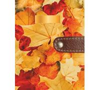 Autumn Wander Sketchbook - Fall Leaves & Vintage Leather Design: 8.5 x 11 Inch Blank Sketchbook with 200 Pages for Drawing, Journaling & Cozy Seasonal Creativity