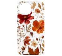 Autumn Wildflower Botanical Burnt Orange Fall Style Look Custodia per iPhone 15
