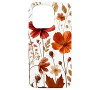 Autumn Wildflower Botanical Burnt Orange Fall Style Look Custodia per iPhone 15 Pro