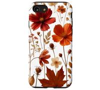 Autumn Wildflower Botanical Burnt Orange Fall Style Look Custodia per iPhone SE (2020) / 7/8
