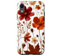 Autumn Wildflower Botanical Burnt Orange Fall Style Look Custodia per iPhone XR