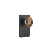 Autumn Winter Season Brown Plaid Pattern Women and Girls PopSockets PopWallet per MagSafe