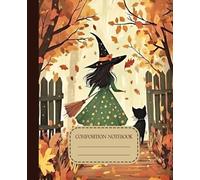 Autumn Witch and Black Cat: Composition Notebook | A Cozy Wide Ruled Journal with Magical Autumn Aesthetic | 100 Pages | 7.5 x 9.25 in