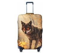 Autumn Wolf Maple Forest A - Copribagagli da viaggio, elastico, per valigie, 45-81 cm, nero, X-Large