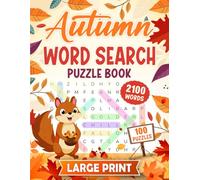 Autumn Word Search: 100 Large Print Puzzles with 2100 Words & Beautiful Themed Pages