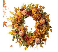 Autumn Wreath - 17.72 Inch Autumn Wreath Decorations, Artificial Harvest Festival Flower, Halloween Ornaments | Flowers Party Decorations For Thanksgiving, Indoor, Living Room, Bedroom
