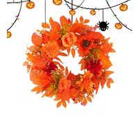 Autumn Wreath Sunflower Maple Leaves Decorative Garland 19.69in