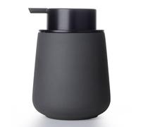 Autumnlife Dispenser di sapone grigio, 350 ml, dispenser di sapone in porcellana nera, con grande testa della pompa, antracite, dispenser di sapone liquido, dispenser di sapone liquido ricaricabile