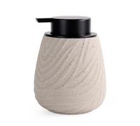 Autumnlife Dispenser di sapone in ceramica, erogatore di lozione per le mani, 400 ml, colore beige naturale, ricaricabile, con pompa, per cucina e bagno