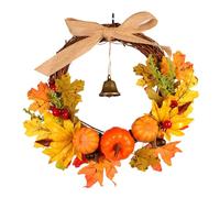 - Autunnale con Foglie di Agrifoglio, Autunnale, Ghirlanda per Porta, Ghirlanda di Natale, Decorazione Natalizia