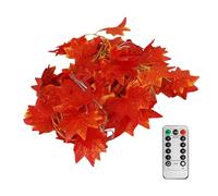 autunnali - autunnali a risparmio energetico, 8 modalità Fall Maple Leaf arancione Fairy Lights | autunnali con foglie d'acero per il giorno del Ringraziamento decorazione per la casa