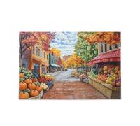 Autunno al mercato cittadino 500 pezzi puzzle per adulti impegnativo puzzle perfetto per serate di gioco