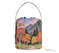 Autunno Alberi Mistero Craft Bag con fori Crochet Bag Kit per maglieria Strumento Hilo para tejer bolsas