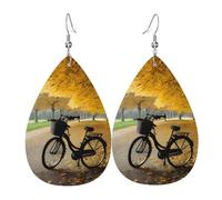 Autunno Albero Con Vecchia Bicicletta Antica Stampa Orecchini A Goccia Donne Moda Gioielli Regalo Per San Valentino Decorazione Vacanza Viaggio